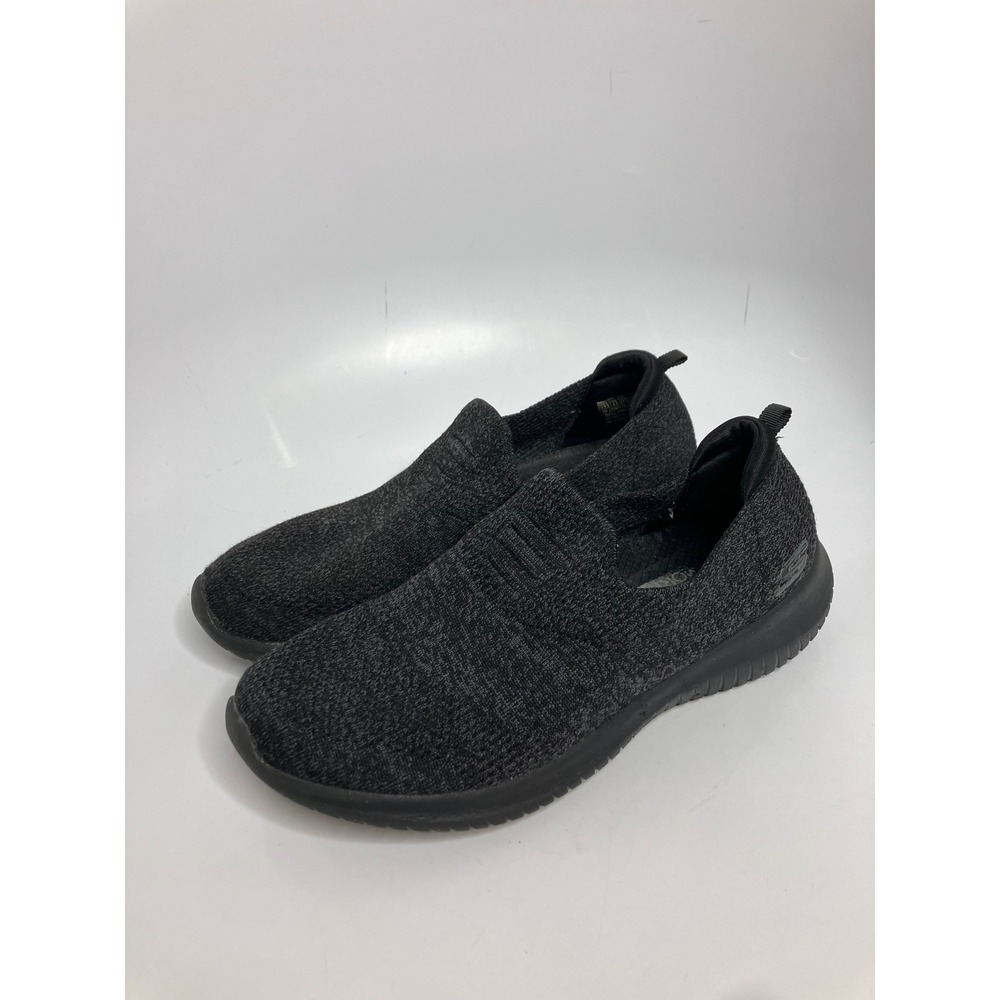 Skechers Ultra Flex Sneakers Womens 7.5 Black Good Slip On Memory Foam 13106TX